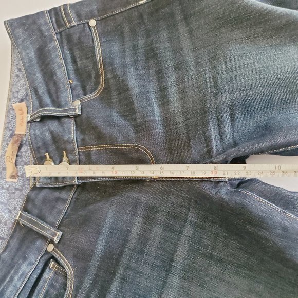 PAIGE Hidden Hills Mid Rise Boot Cut Blue Jeans - Picture 5 of 7